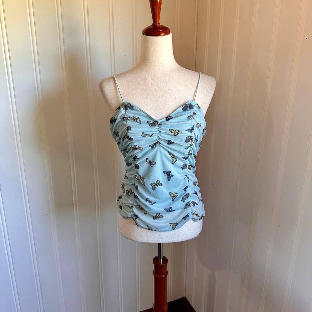 Vintage Y2K Mesh Butterfly Top Juniors 11-13